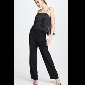 Club Monaco Black Fringe Jumpsuit